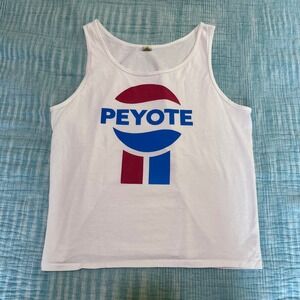 Filth Mart Tank Top White Peyote Graphic Medium